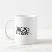 Mug Poussins Avec Bâtons Femmes Crosse (Gauche)