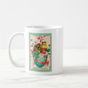 Mug Poussins vintages avec Oeufs de Pâques Salutation