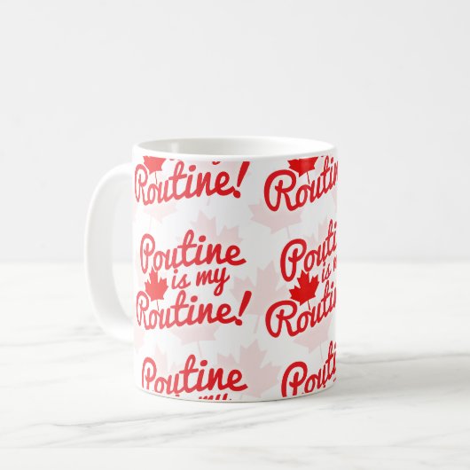 Mug Poutine est mon motif courant (Devant gauche)