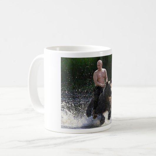 Mug Poutine monte un ours ! (Devant gauche)
