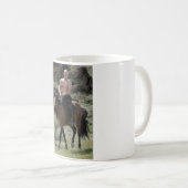 Mug Poutine sans chemise monte un cheval (Devant droit)