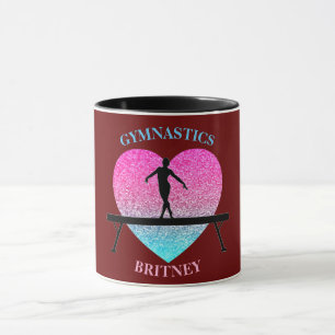 Mug Poutre de gymnastique Étincelle Cœur Bourgogne