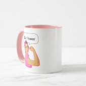 Mug Pouvoir des filles Texte modifiable (Devant gauche)