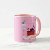 Mug Pouvoir du leadership rose (Devant droit)