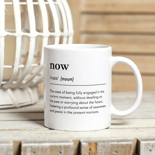 Mug Pouvoir minimaliste de l'instant Mindfulness Défin