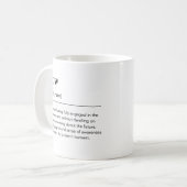 Mug Pouvoir minimaliste de l'instant Mindfulness Défin (Devant gauche)