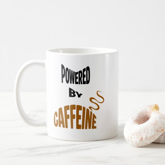 Mug Powered By Caffeine (Avec donut)
