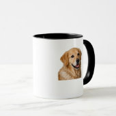 Mug Powered by Coffee and a Golden Retriever Coffee (Devant droit)