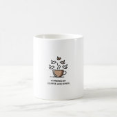 Mug Powered by Coffee and Birds - Minimalist Birder De (Centre)