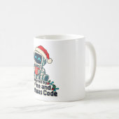 Mug Powered by Coffee and Christmas Code Robot (Devant droit)