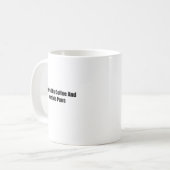 Mug Powered By Coffee And Terrible Puns Dad Quote (Devant gauche)