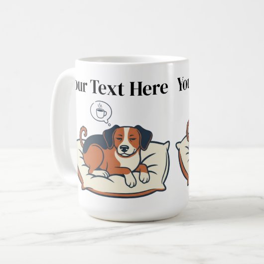 Mug Powered by Coffee & Dog Dreams (Devant gauche)