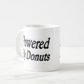Mug Powered By Donuts citation demi-texte noir (Devant gauche)