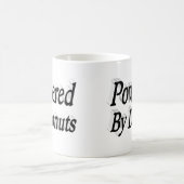 Mug Powered By Donuts citation demi-texte noir (Centre)