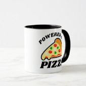 Mug 'Powered by Pizza' (Alimenté par la pizza) (Devant droit)