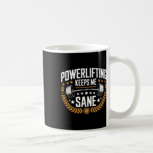 Mug Powerlifting Me Garde Sane Pun Gym Powerlifter (Droite)