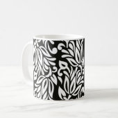 Mug Ppa textile vintage noir et blanc (Devant gauche)