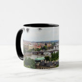 Mug Prague Bridges Panorama, Vltava river, Czechia (Devant gauche)