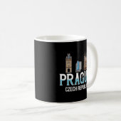Mug Prague République tchèque City Skyline Plan Voyage (Devant droit)
