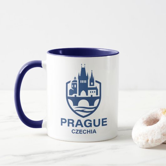Mug Prague République tchèque Europe (Avec donut)
