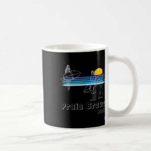 Mug Praia Brava Brésil, Plage de surf Guy de surf avec