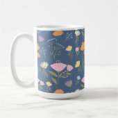 Mug Prairie colorée sur fond bleu (Gauche)