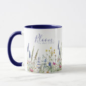Mug Prairie de fleurs sauvages aquarelle "Floraison" (Gauche)