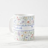 Mug Prairie de fleurs sauvages Coquette personnalisé e (Devant gauche)