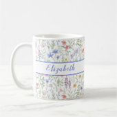 Mug Prairie de fleurs sauvages Coquette personnalisé e (Gauche)