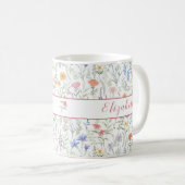 Mug Prairie de fleurs sauvages coquette personnalisée  (Devant droit)