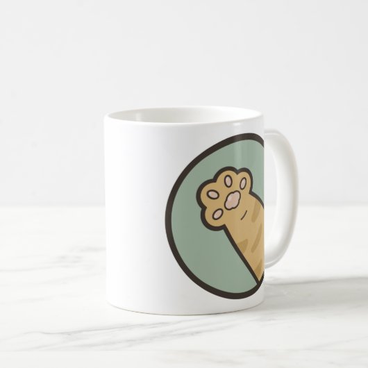 Mug Prappe de chat de tabby orange (Devant droit)