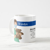 Mug Praticien d'infirmières pédiatriques masculines (Devant gauche)