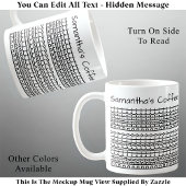 Mug Pratiquement parfait et nom Message caché 137BW