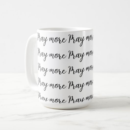 Mug Pray more (Devant gauche)