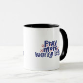 Mug Pray more Worry less Motivational (Devant droit)