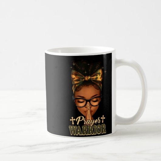 Mug Prayer Warrior Christians Camo African American Af (Droite)