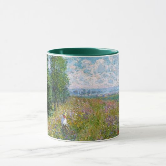 Mug Pré avec des peupliers par Claude Monet (Centre)