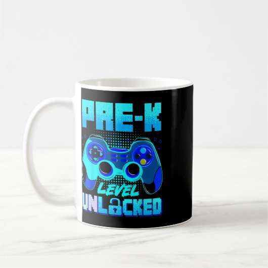 Mug Pre-k Level Unlocked Preschool Gamer Boy First Day (Gauche)