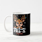 Mug Pre-k Squad Reindeer Christmas Lights Cute Winter  (Gauche)