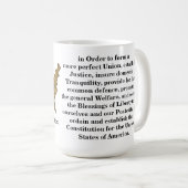 Mug Préambule de la Constitution des États-Unis (Devant droit)