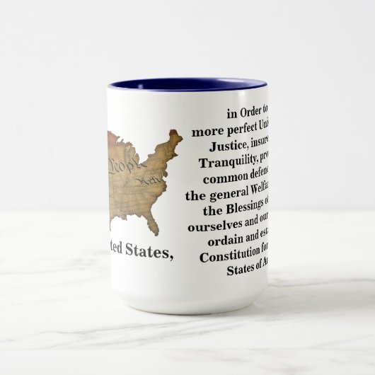 Mug Préambule de la Constitution des États-Unis (Centre)