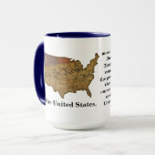 Mug Préambule de la Constitution des États-Unis (Devant gauche)
