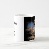 Mug Précaution : Chat et café chauds (Centre)