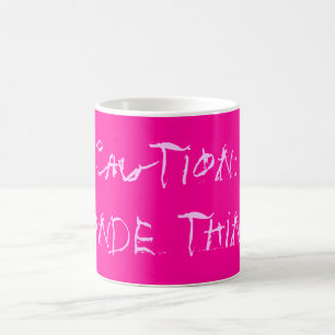 Mug Précaution : penseur blond