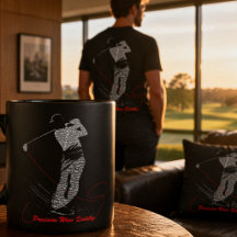 Précision Gagne Silencieusement Art de Mot de Golf