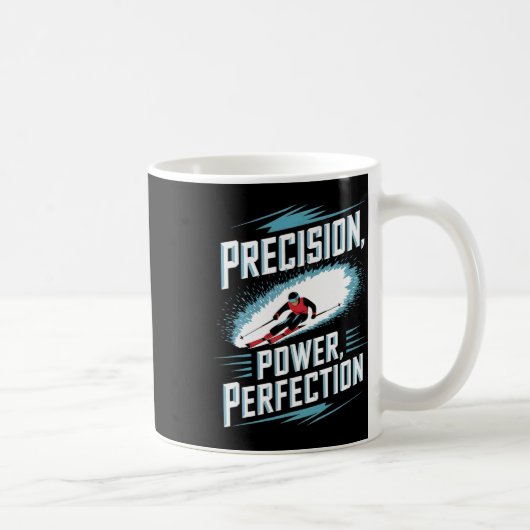 Mug Précision Puissance Perfection Ski Alpin (Droite)
