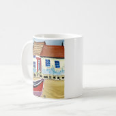 Mug préféré de papa personnalisé | Maison de plage (Devant gauche)
