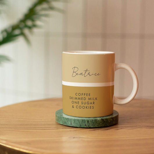 Mug Préférence boisson Nom moderne Classique