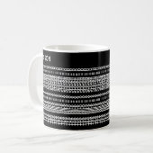Mug Préférence de thé Message Caché Nom 102W Moderne (Devant gauche)