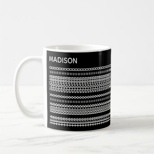Mug Préférence de thé Message Caché Nom 102W Moderne (Gauche)